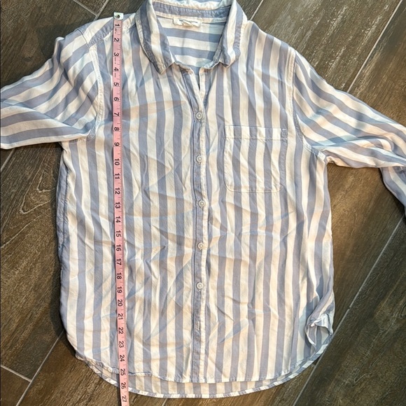 beachlunchlounge Blue and White Striped Button Down Shirt - Picture 8 of 10